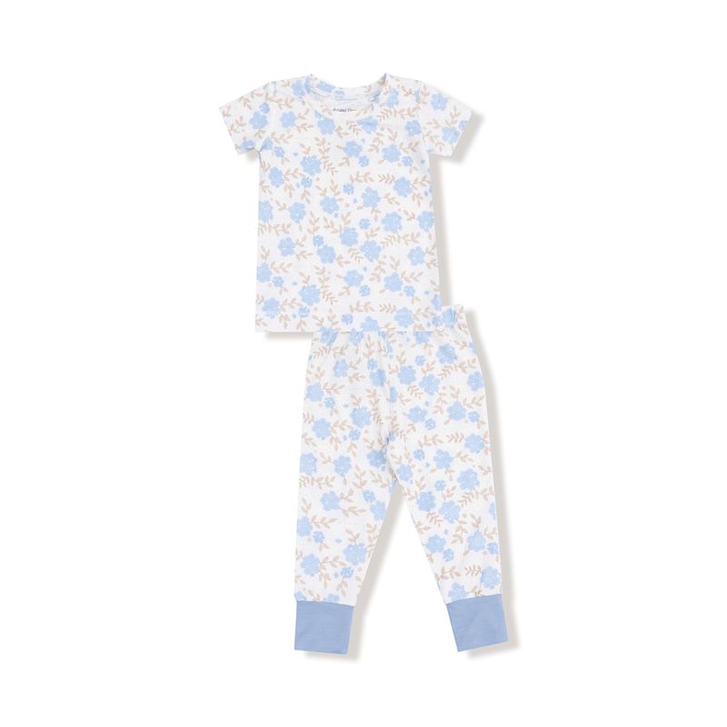 Baby Blue Floral Short Sleeve Loungewear Set
