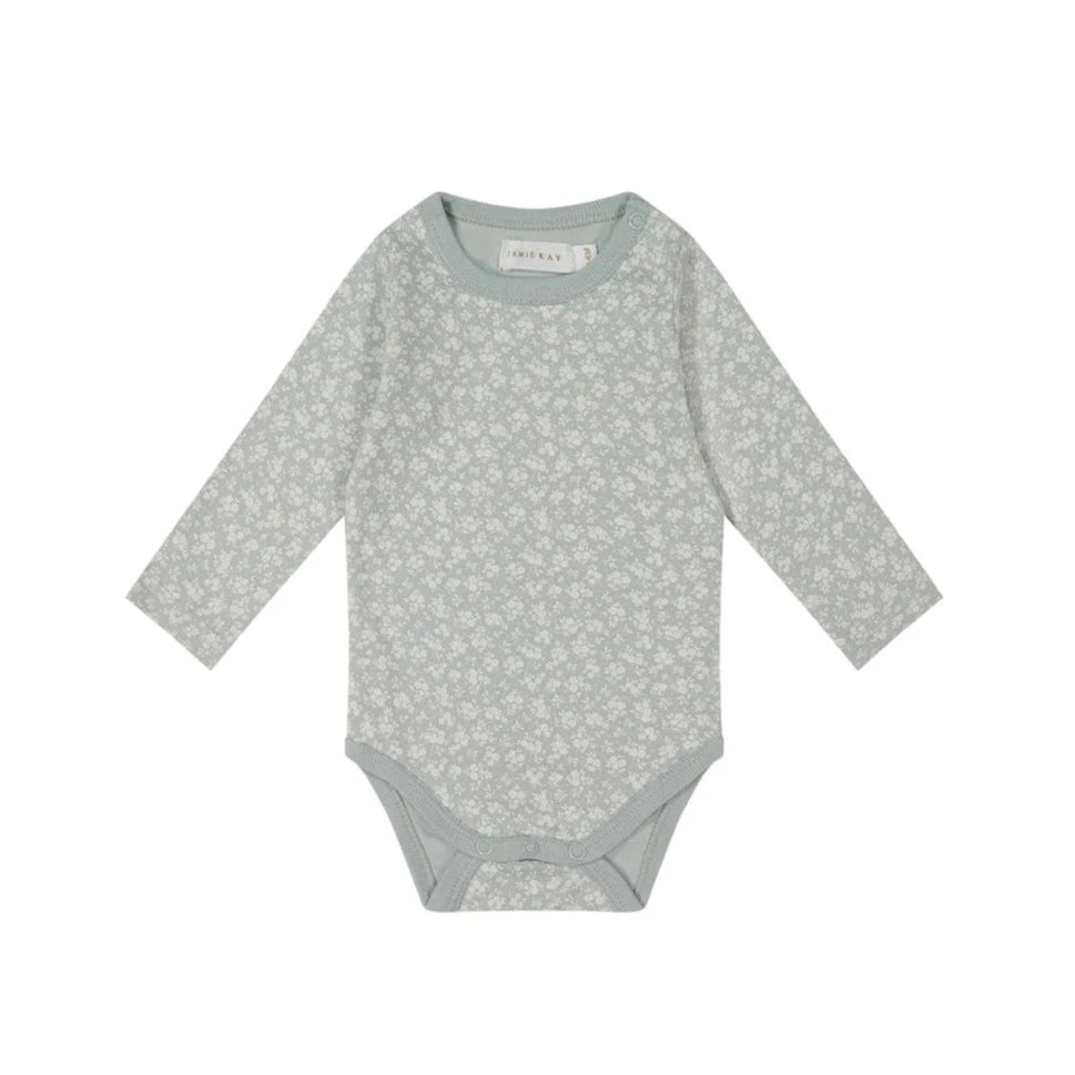 Baby Girls Organic Black and White Mini Stripe Pima Cotton Long Sleeve  Bodysuit, Oliver & Rain