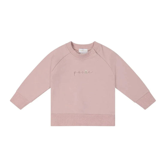 Organic Cotton Chloe Sweatshirt - Powder Pink