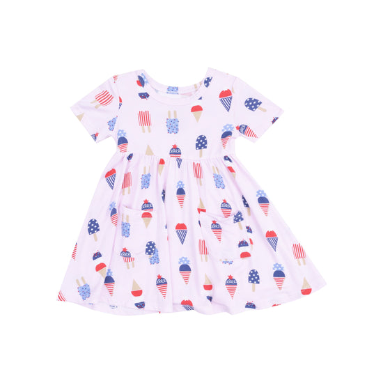 American Ice Cream Short Sleeve Twirly Dress