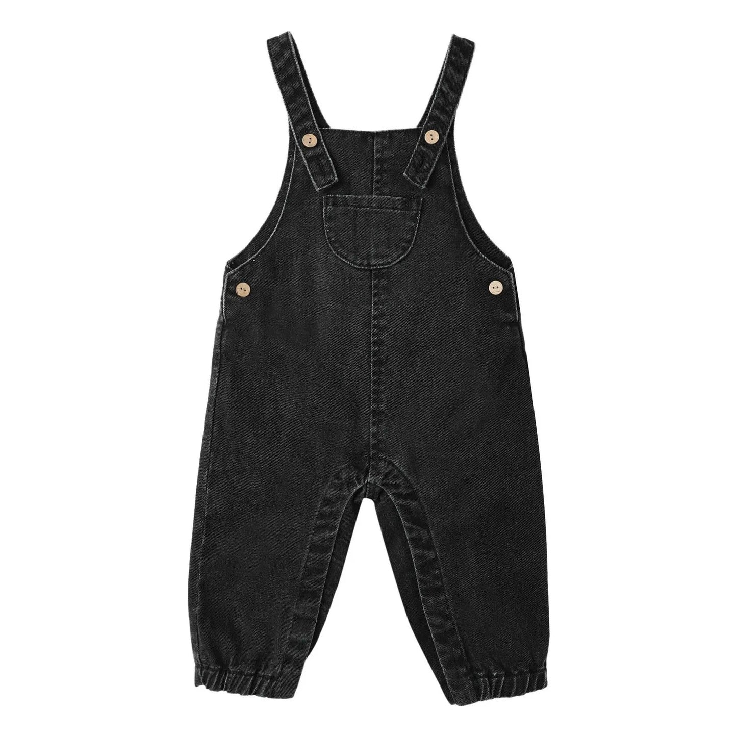 Baby Overalls - Washed Black