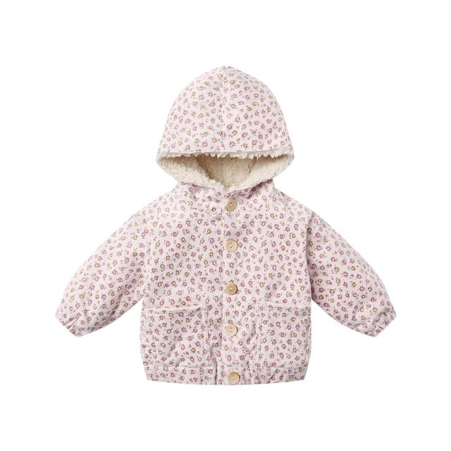 Corduroy Hooded Jacket - Wildflowers