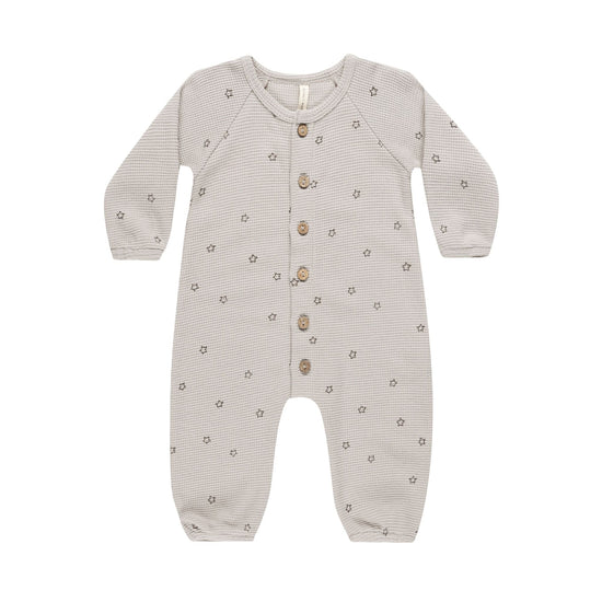 Waffle Long Sleeve Jumpsuit - Stars