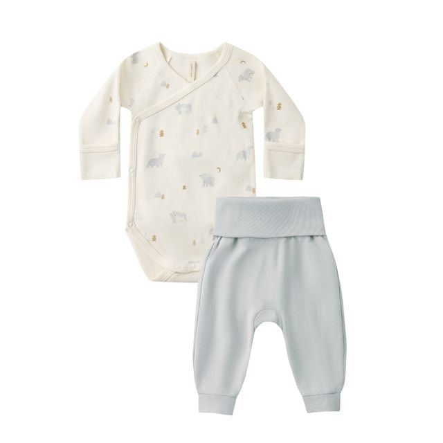 Side Snap Bodysuit + Pant Set - Polar Bears