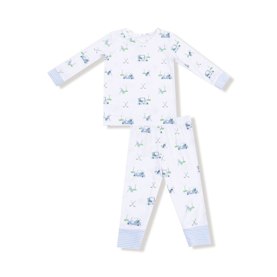 Baby Golf Carts Blue Long Sleeve Loungewear Set