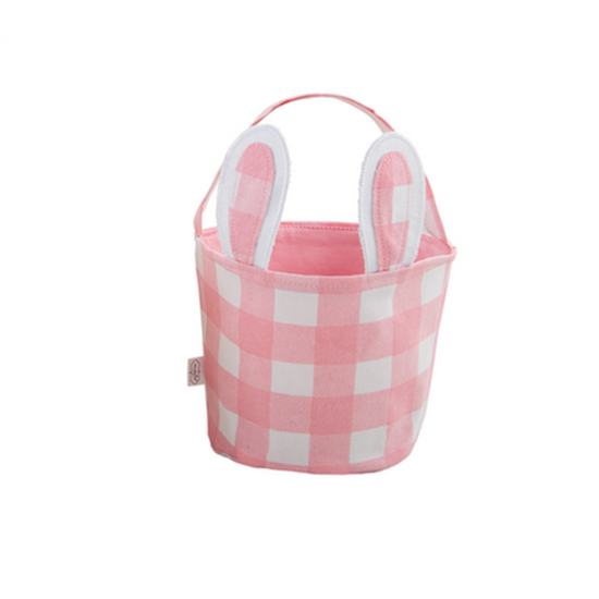 Check Easter Basket - Pink