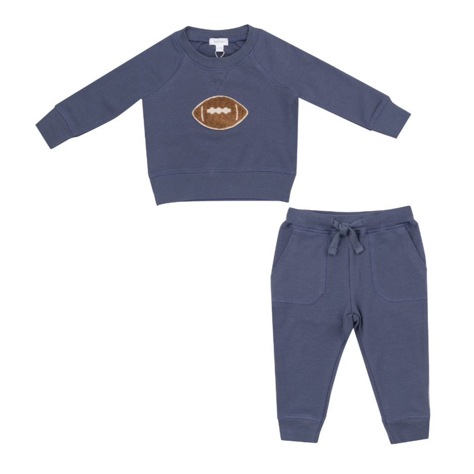 Footballs French Terry Raglan Sweatshirt & Jogger Set