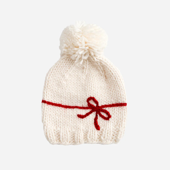 Present Hat - Cream & Red