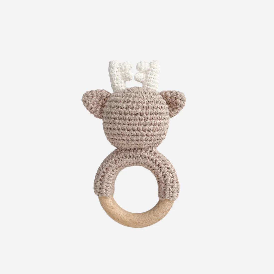 Cotton Crochet Rattle Teether - Deer