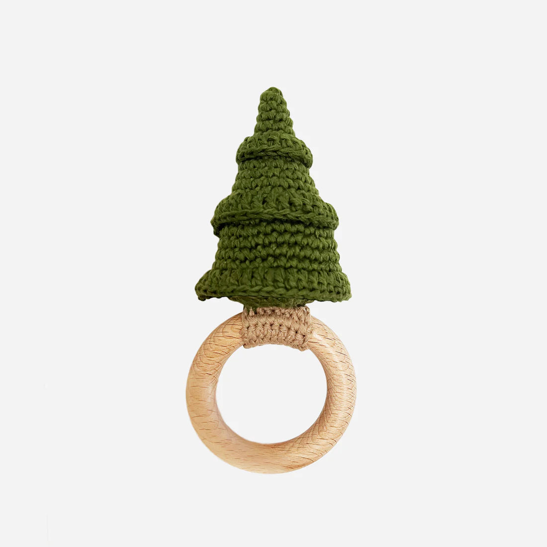 Cotton Crochet Rattle Teether - Tree