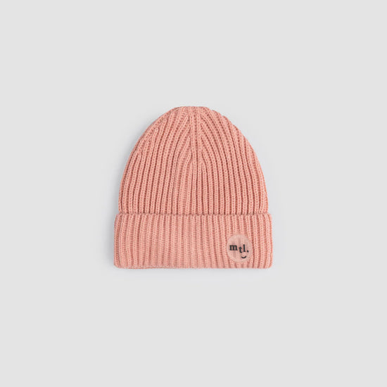 Rose Ribbed Winter Beanie