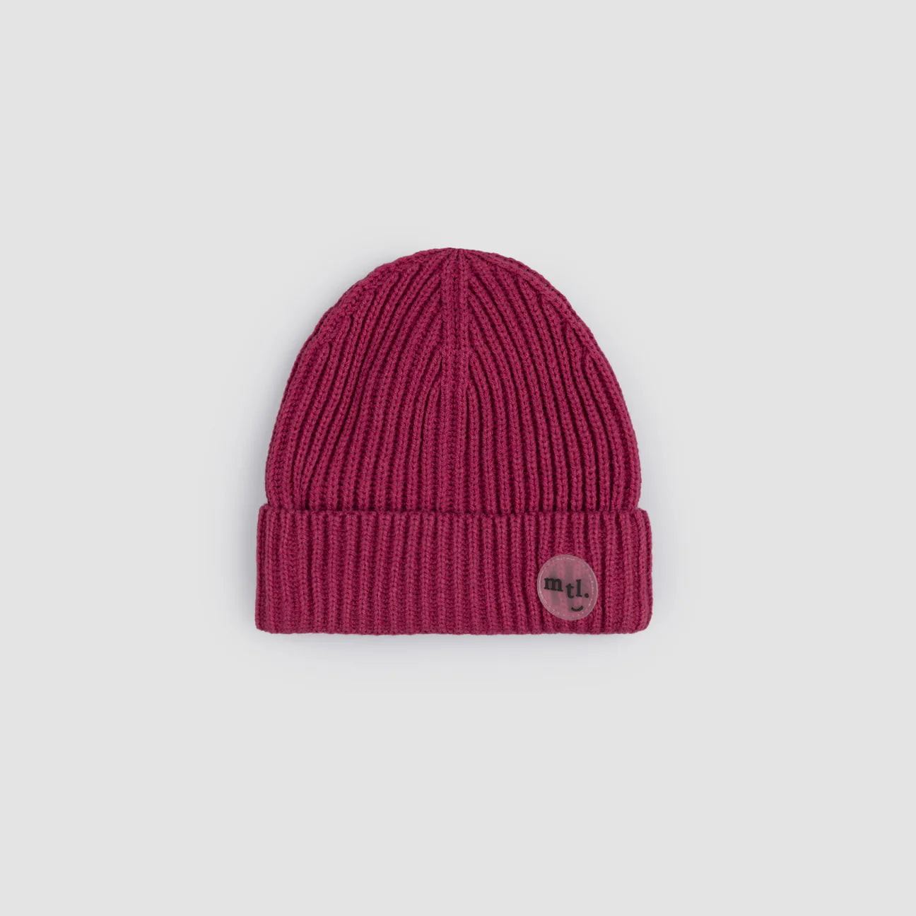 Magenta Ribbed Winter Beanie