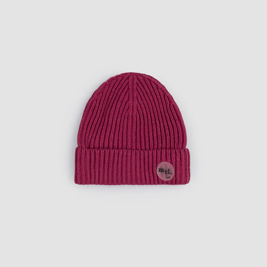 Magenta Ribbed Winter Beanie