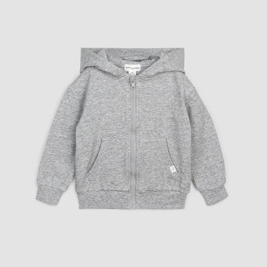 Heather Grey Basics Zip-Up Hoodie