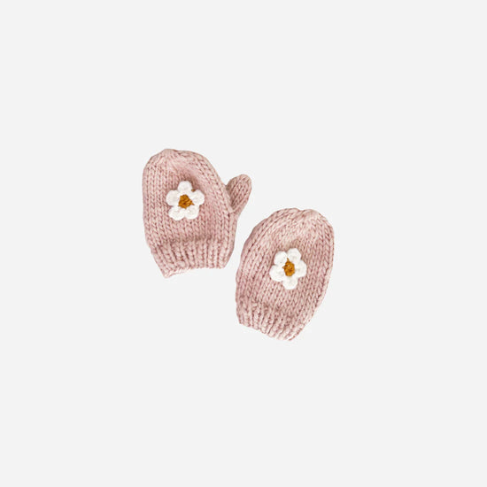 Flower Mittens - Blush