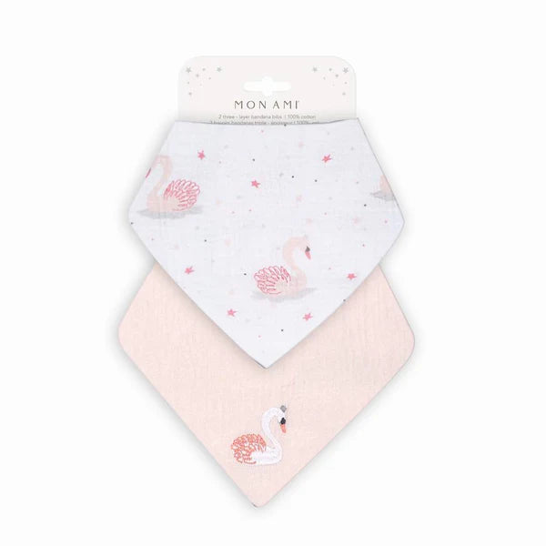 French Swan 2-Pack Bib Set