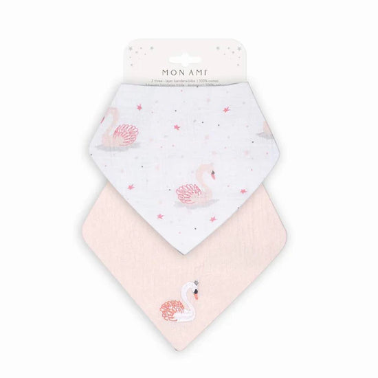 French Swan 2-Pack Bib Set