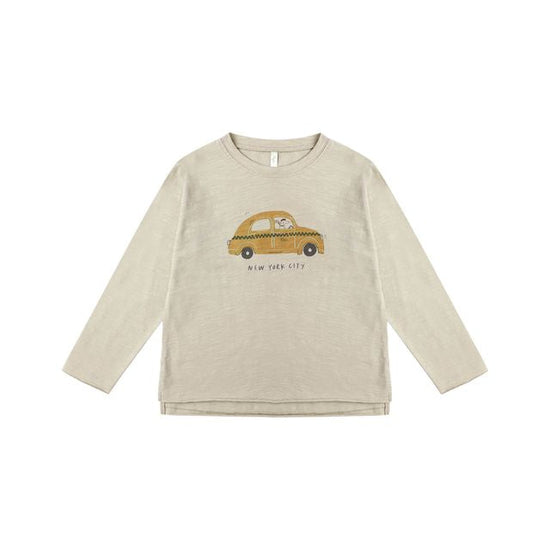 Raw Edge Long Sleeve Tee - Taxi