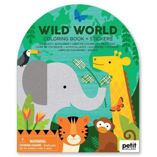 Coloring Book With Stickers - Wild World