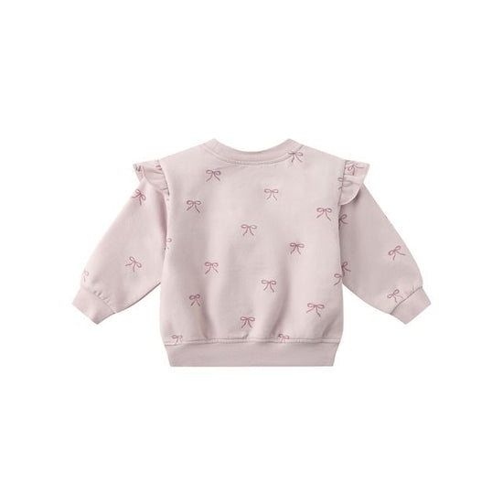 Ruffle Fleece Sweatshirt - Bows