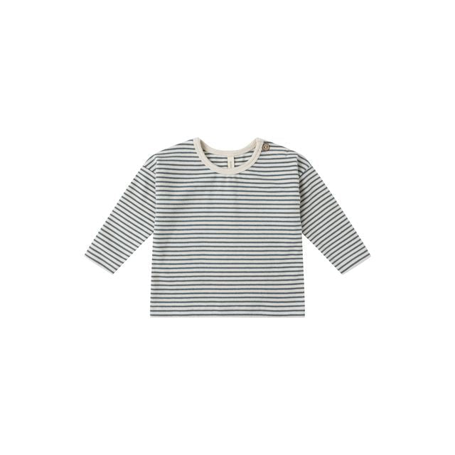 Long Sleeve Tee - Ocean Micro Stripe