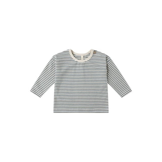 Long Sleeve Tee - Ocean Micro Stripe
