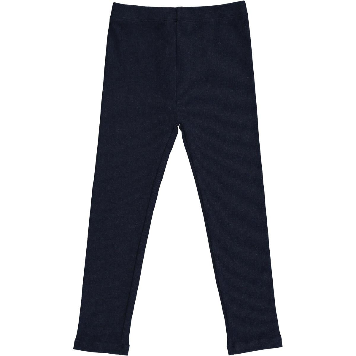 De Moza Kids - Girls Ankle Length Leggings Solid Viscose Dark Navy Blue  2-3Yrs