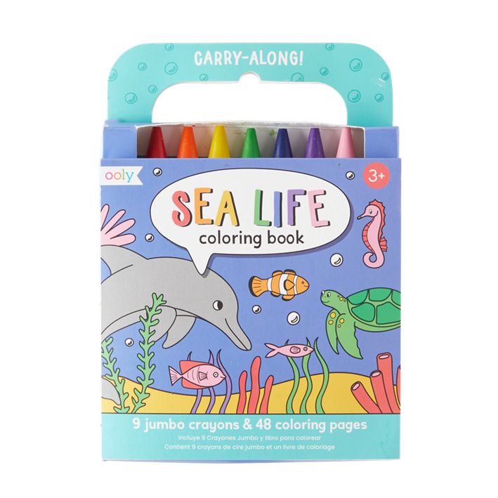 Sea Life Carry Along Coloring Book Set