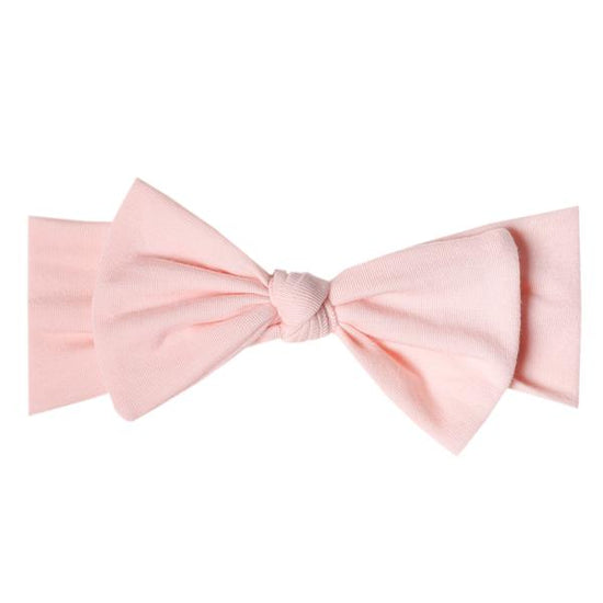 Knit Headband Bow - Blush