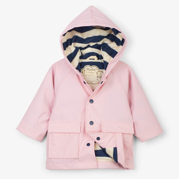 Classic Pink with Navy Stripe Lining Splash Raincoat