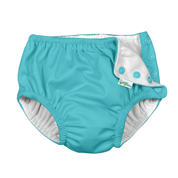 Snap Reusable Absorbent Swim Diaper - Aqua