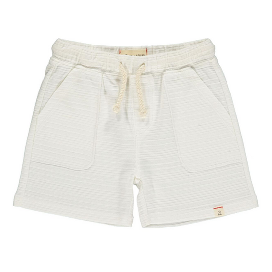 Bluepeter Sweat Shorts - White Ribbed