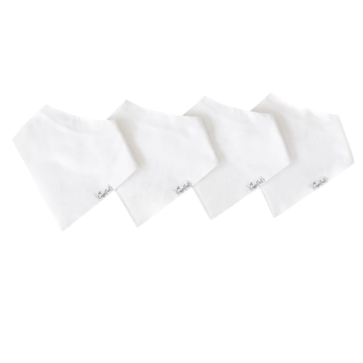 Bandana Bib Set - White Basics