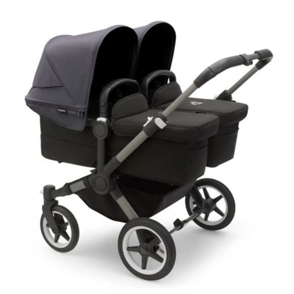 Donkey 5 Twin Stroller - Stormy Blue & Graphite Frame