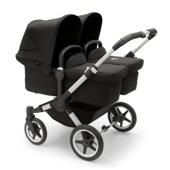 Donkey 5 Twin Stroller - Midnight Black & Alu Frame