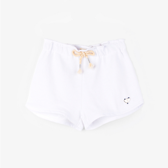 White French Terry Paper Bag Shorts