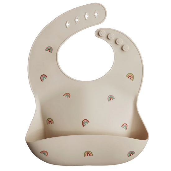 Silicone Baby Bib - Rainbows