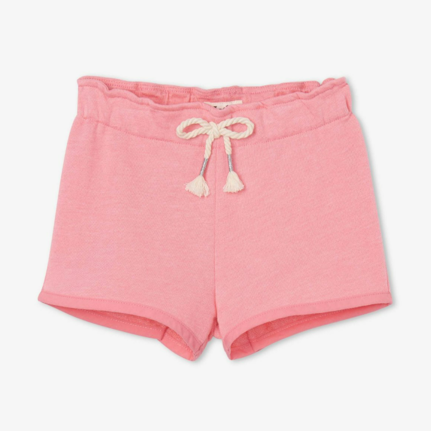 Light Pink French Terry Paper Bag Shorts