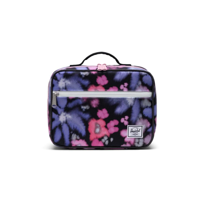 Pop Quiz Lunch Box - Blurry Floral/Black Crosshatch