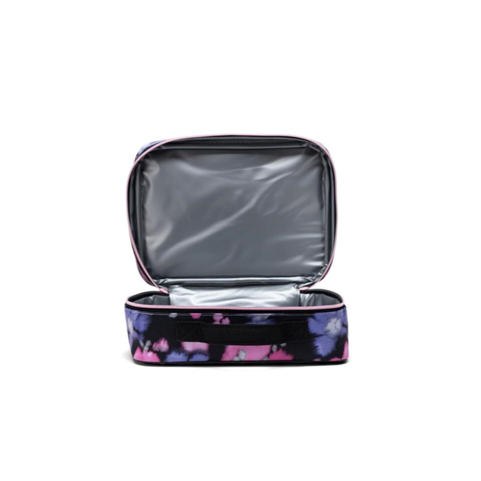 Pop Quiz Lunch Box - Blurry Floral/Black Crosshatch