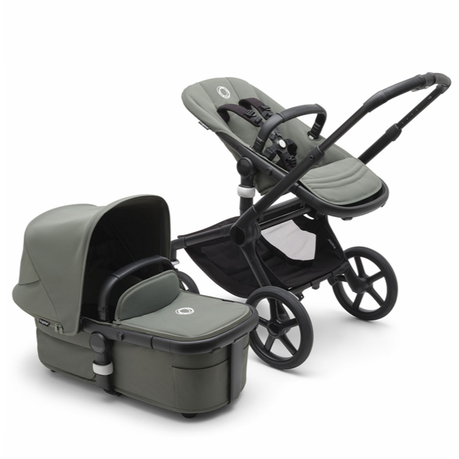 Fox 5 Stroller & Bassinet - Forest Green, Forest Green & Black Frame