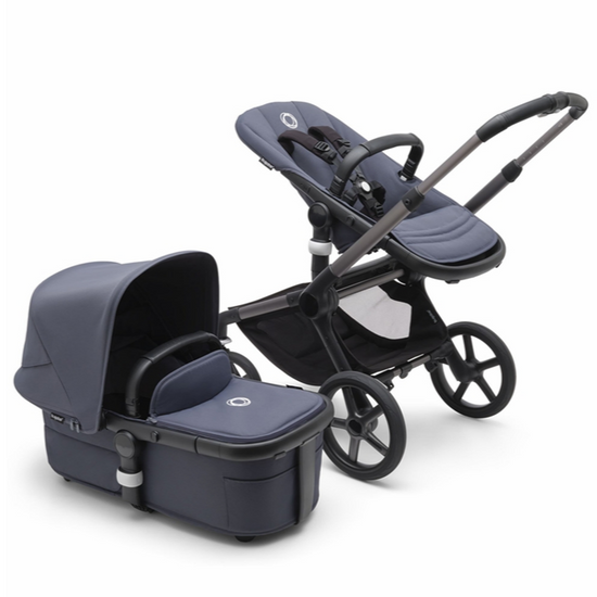 Fox 5 Stroller & Bassinet - Stormy Blue, Stormy Blue & Graphite Frame