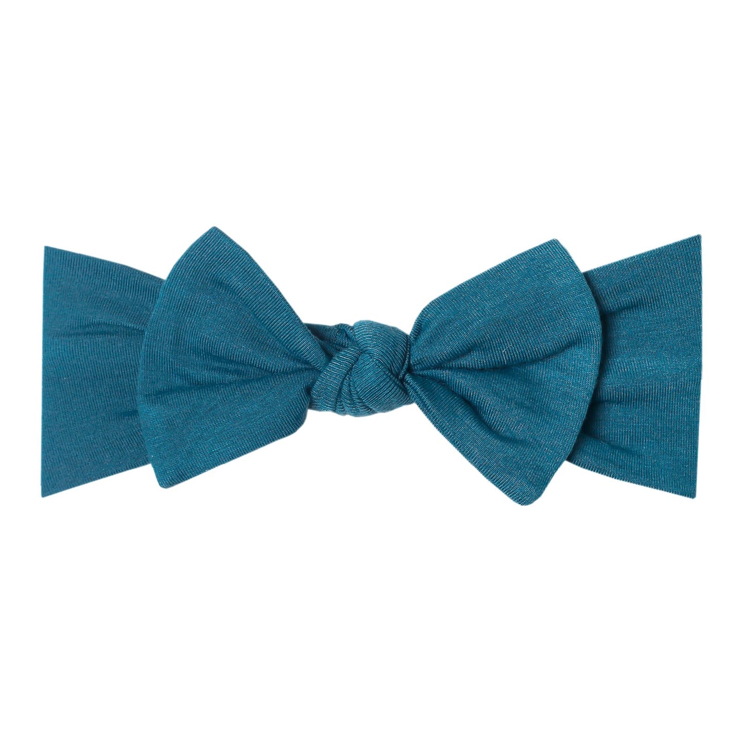 Knit Headband Bow - Steel