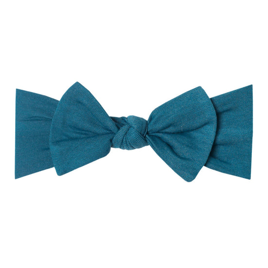 Knit Headband Bow - Steel